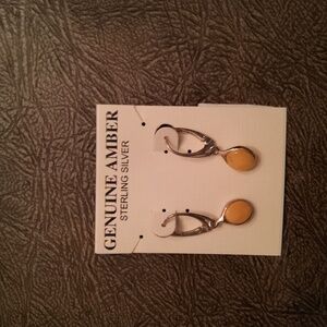 Yellow Amber Earrings